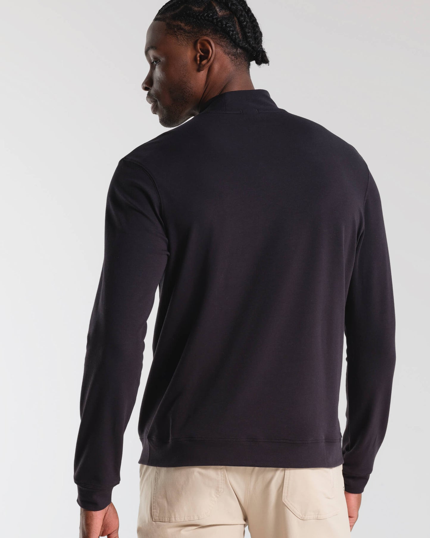 Micro Mock Neck LS Crew