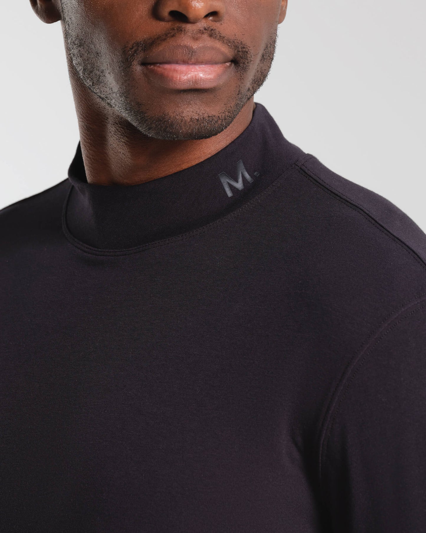Micro Mock Neck LS Crew