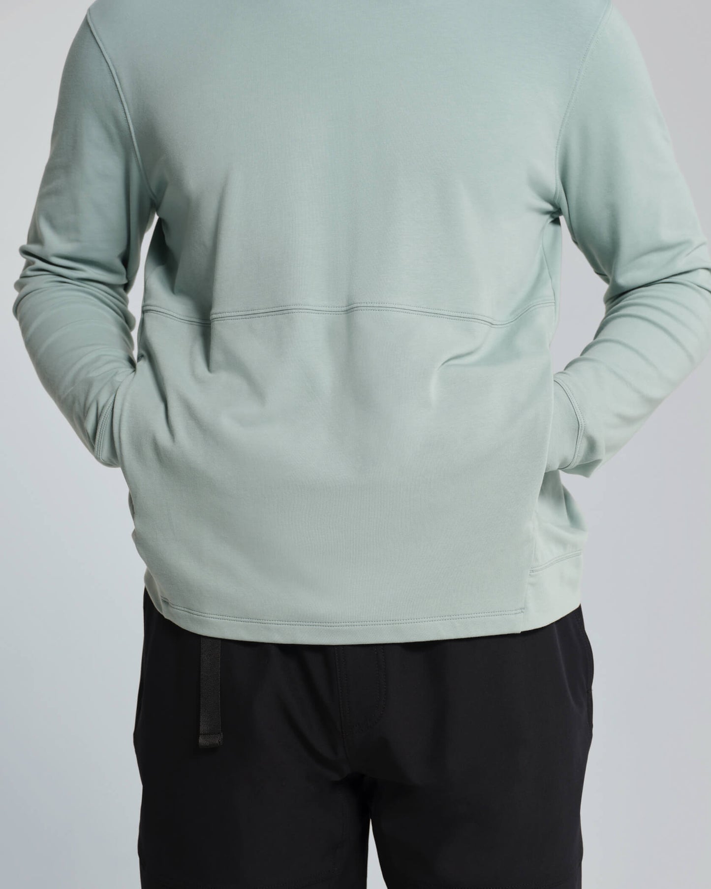 Micro Mock Neck LS Crew