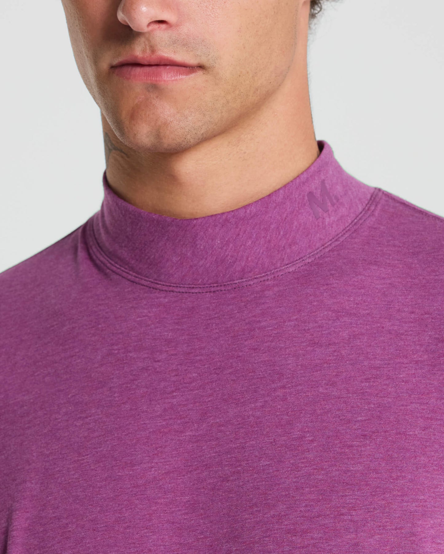Micro Mock Neck LS Crew
