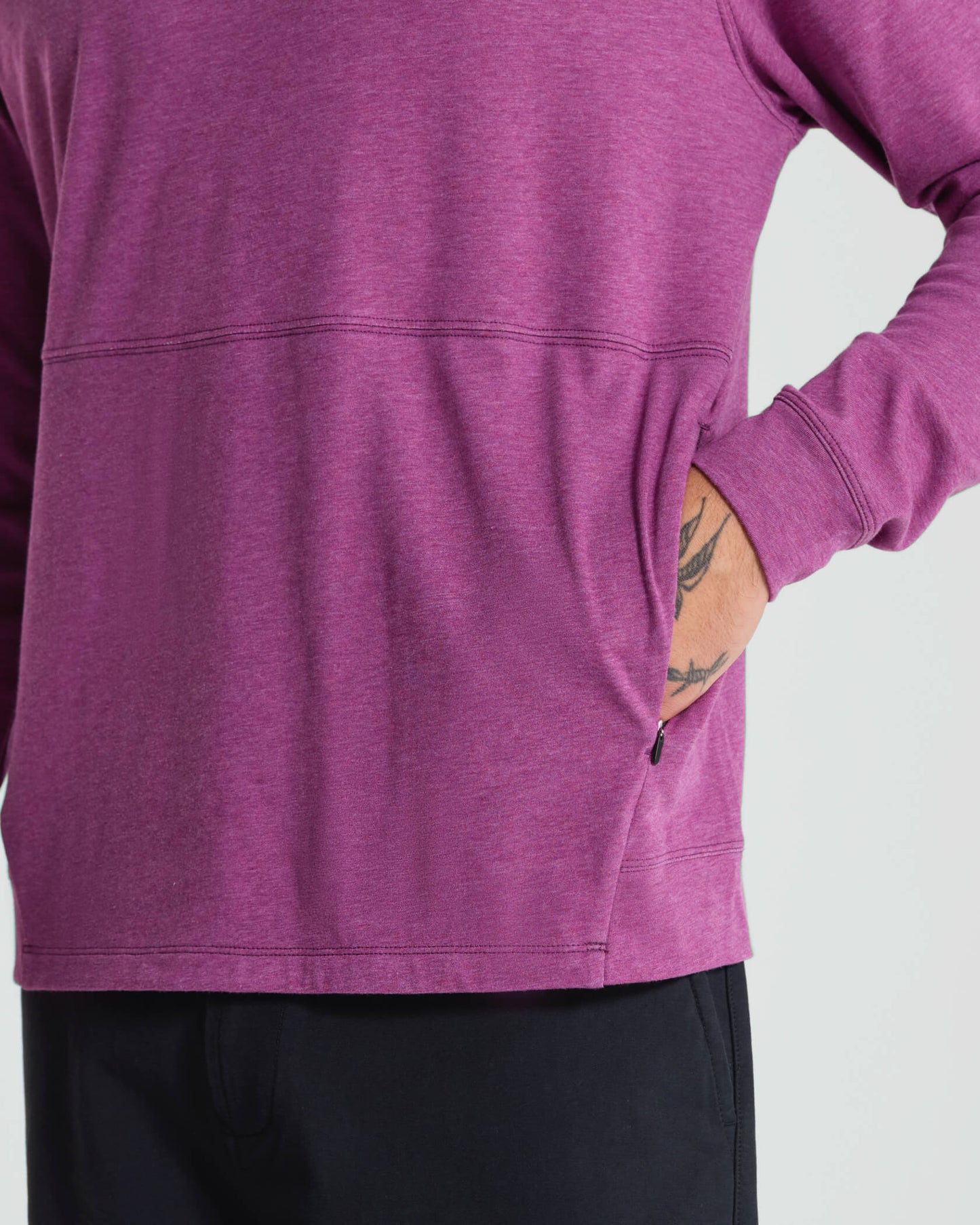 Micro Mock Neck LS Crew