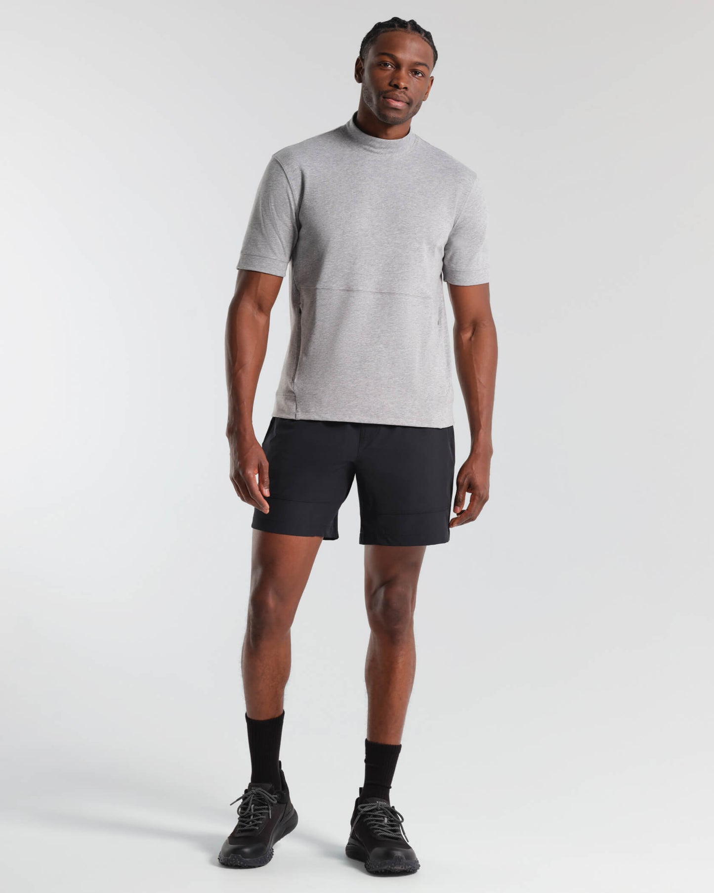 Micro Mock Neck SS Crew