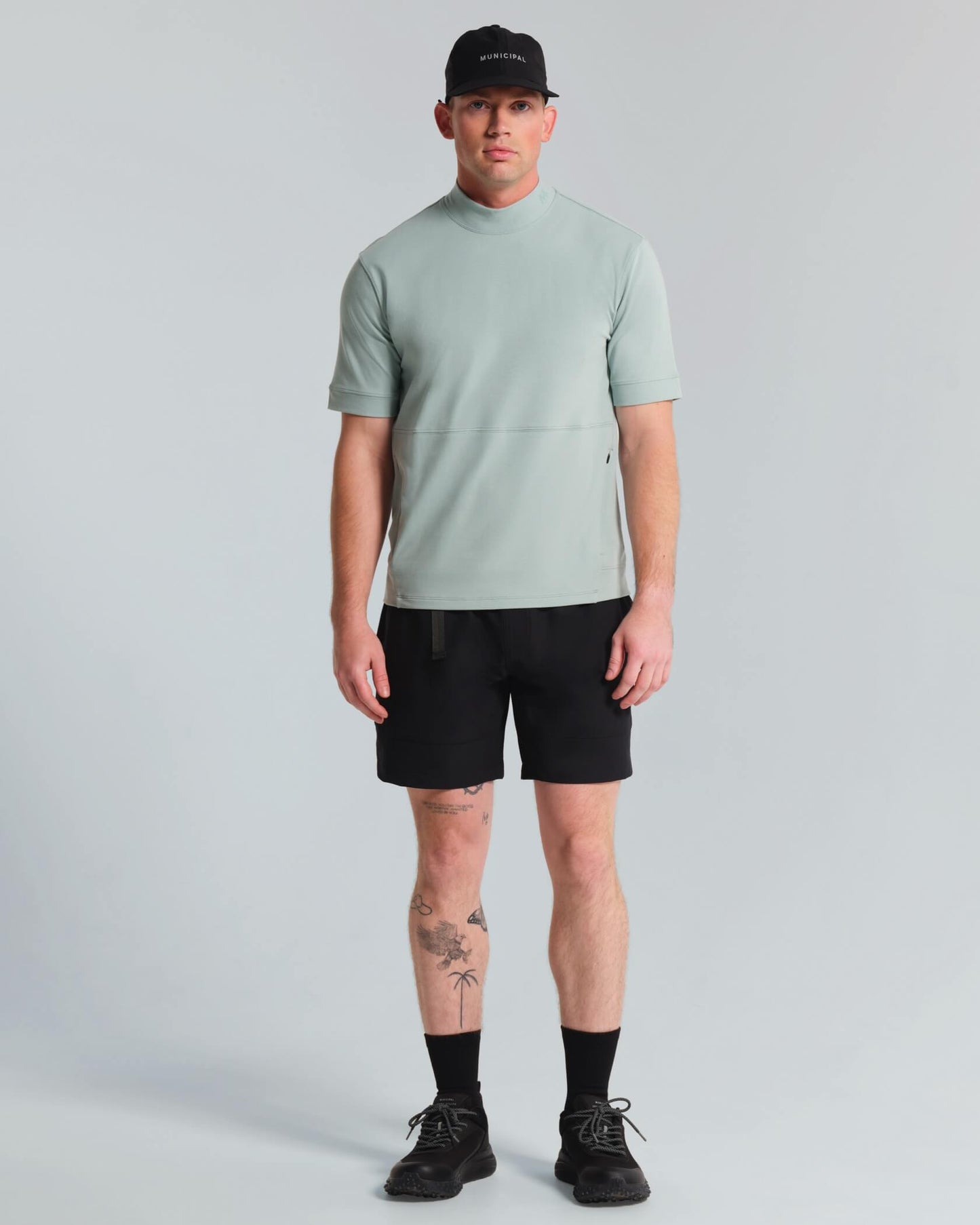 Micro Mock Neck SS Crew