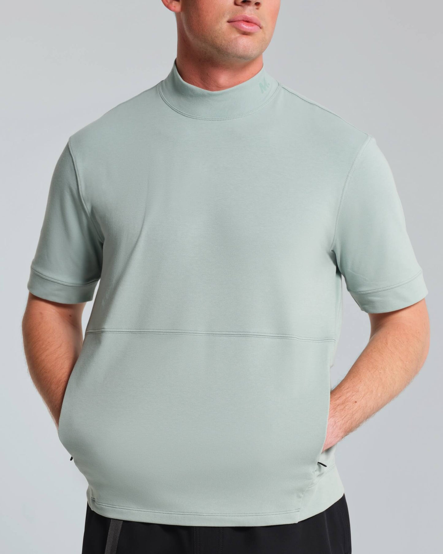 Micro Mock Neck SS Crew