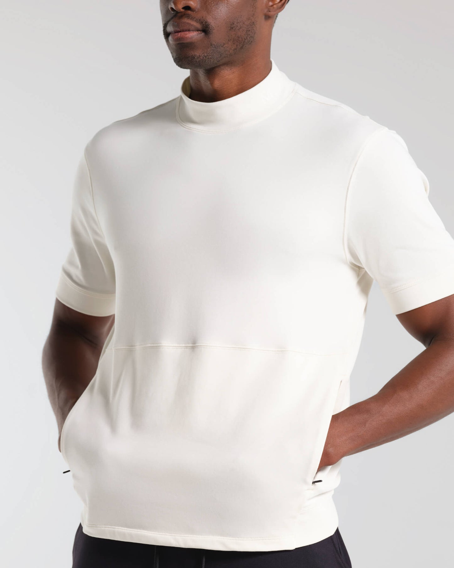 Micro Mock Neck SS Crew