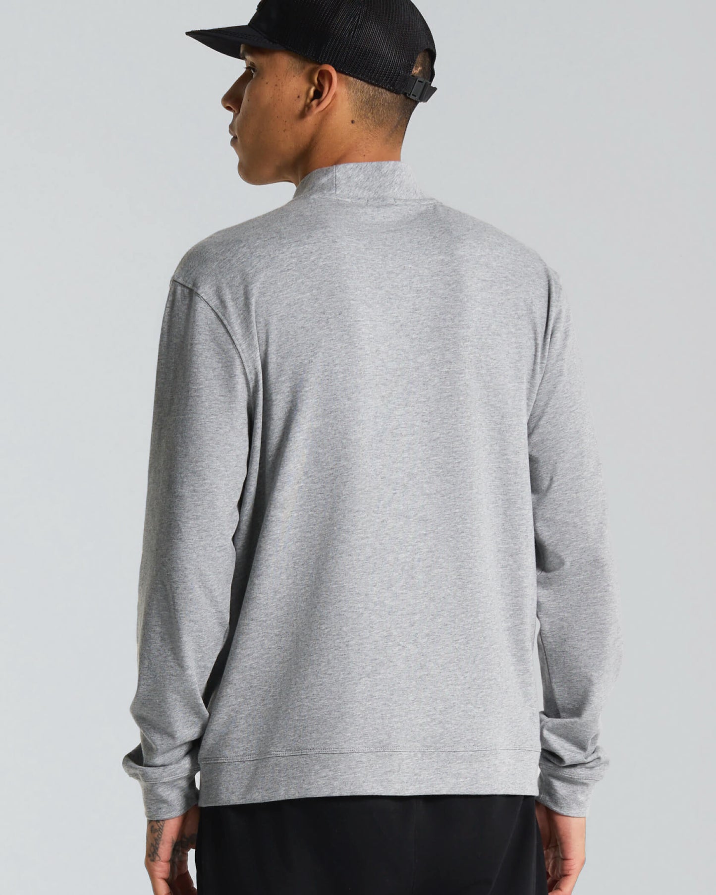 Micro Mock Neck LS Crew
