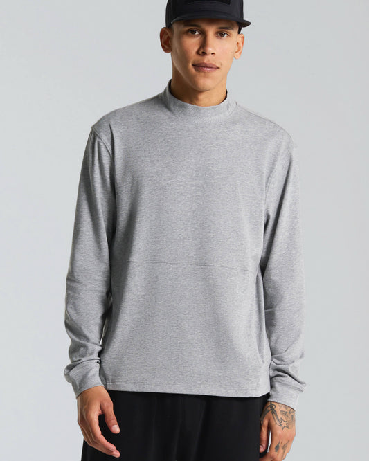 Micro Mock Neck LS Crew