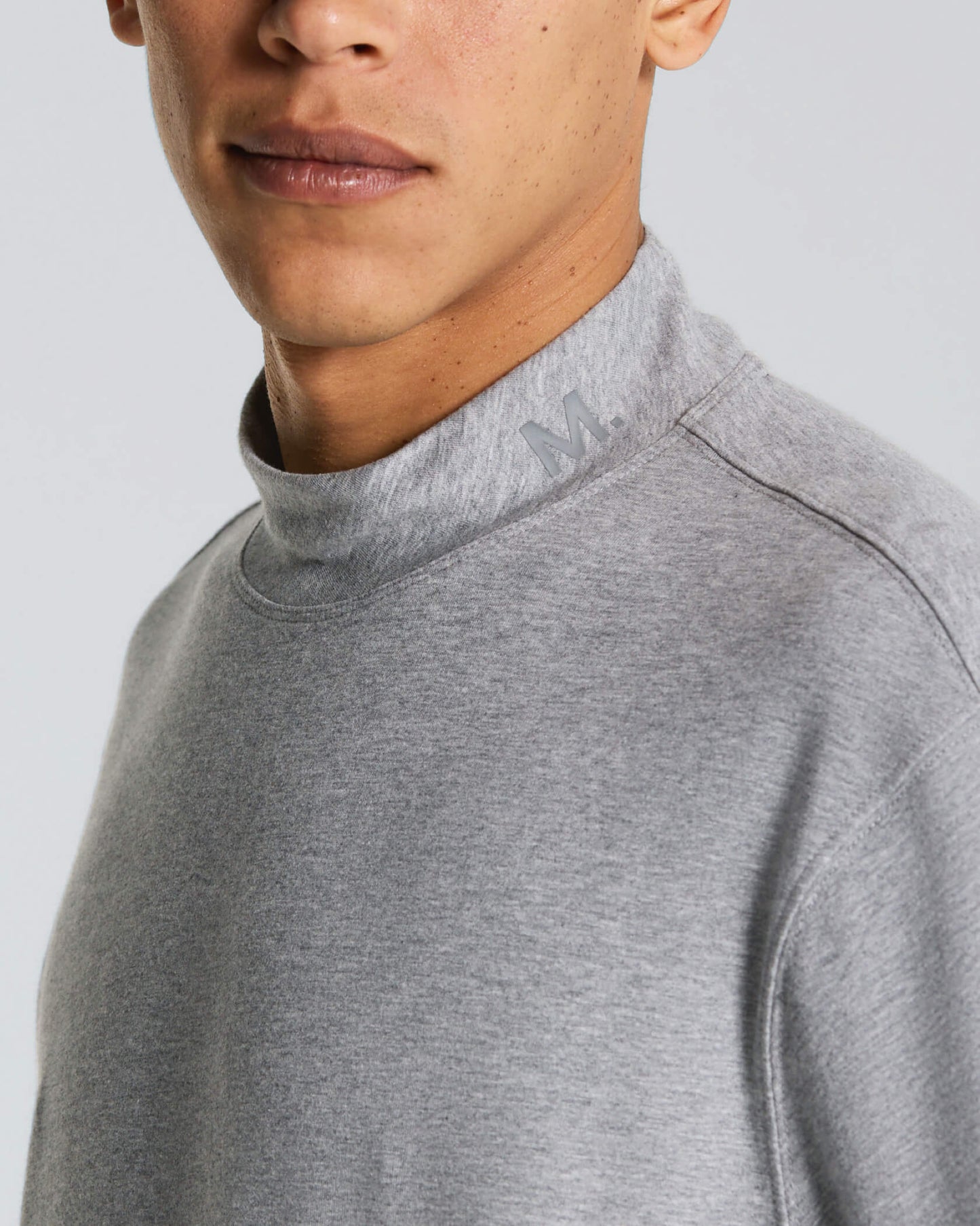 Micro Mock Neck LS Crew