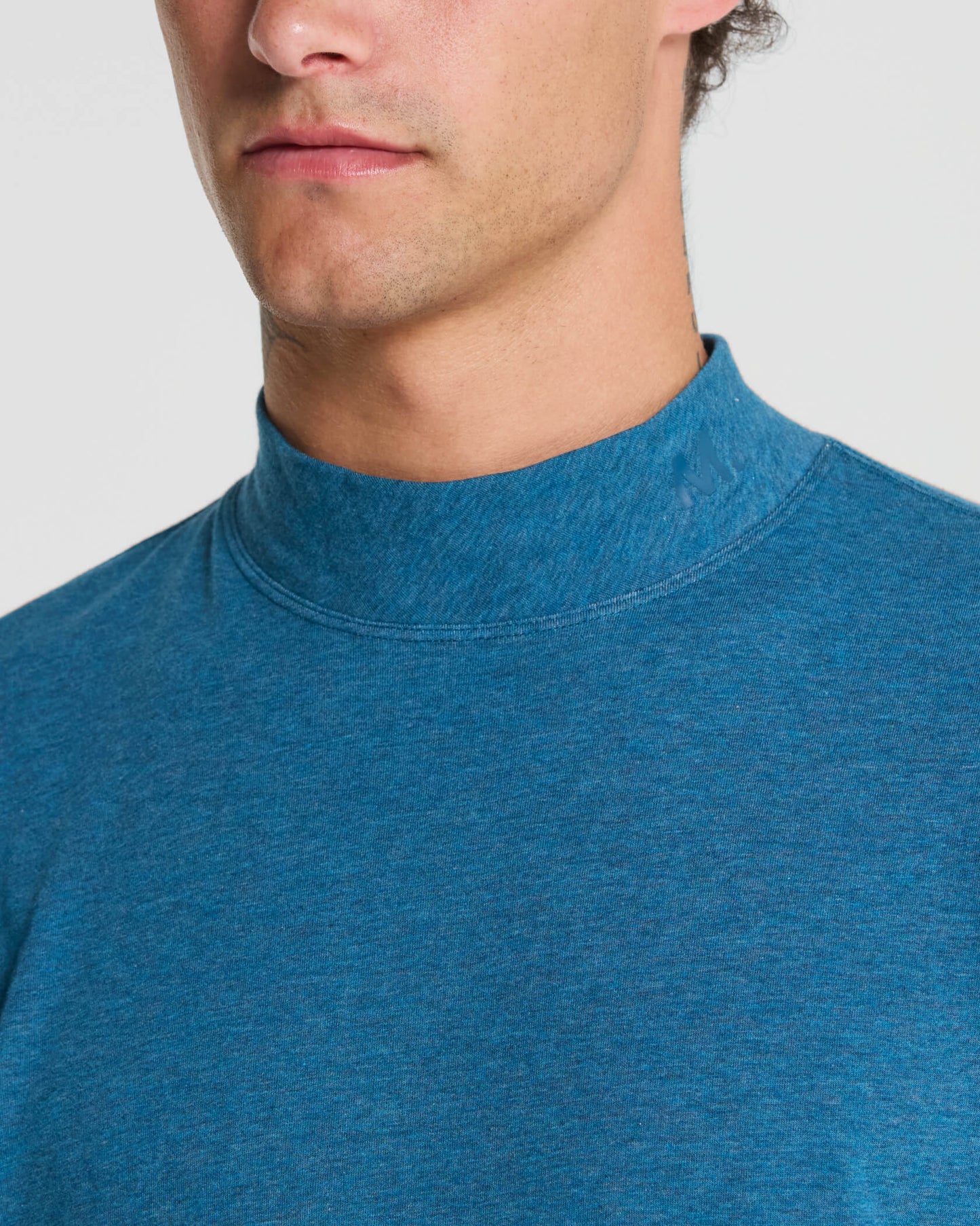 Micro Mock Neck LS Crew