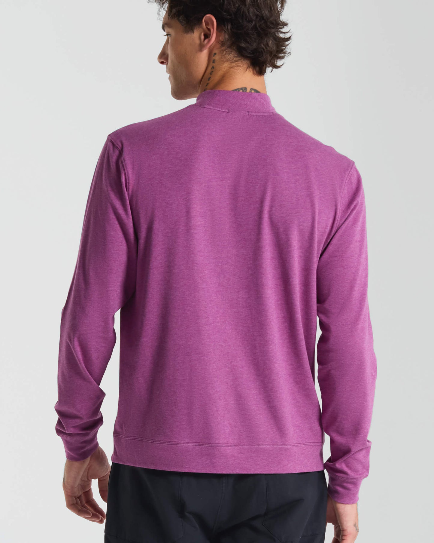 Micro Mock Neck LS Crew