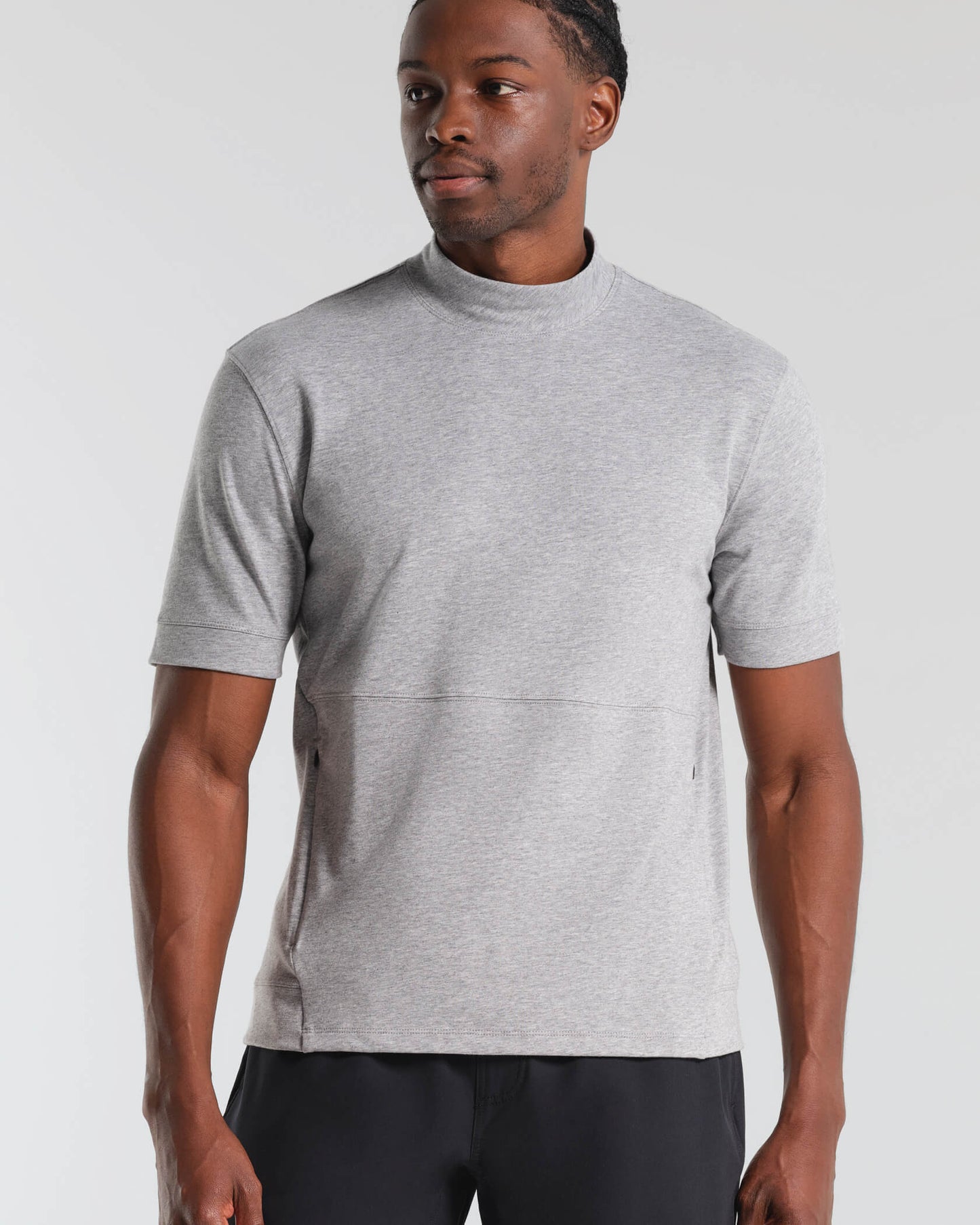 Micro Mock Neck SS Crew