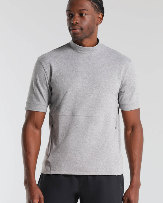 Micro Mock Neck SS Crew