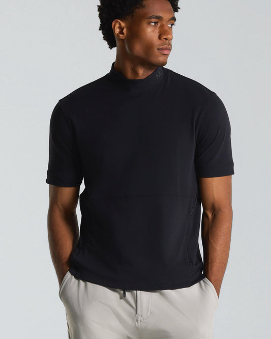Micro Mock Neck SS Crew