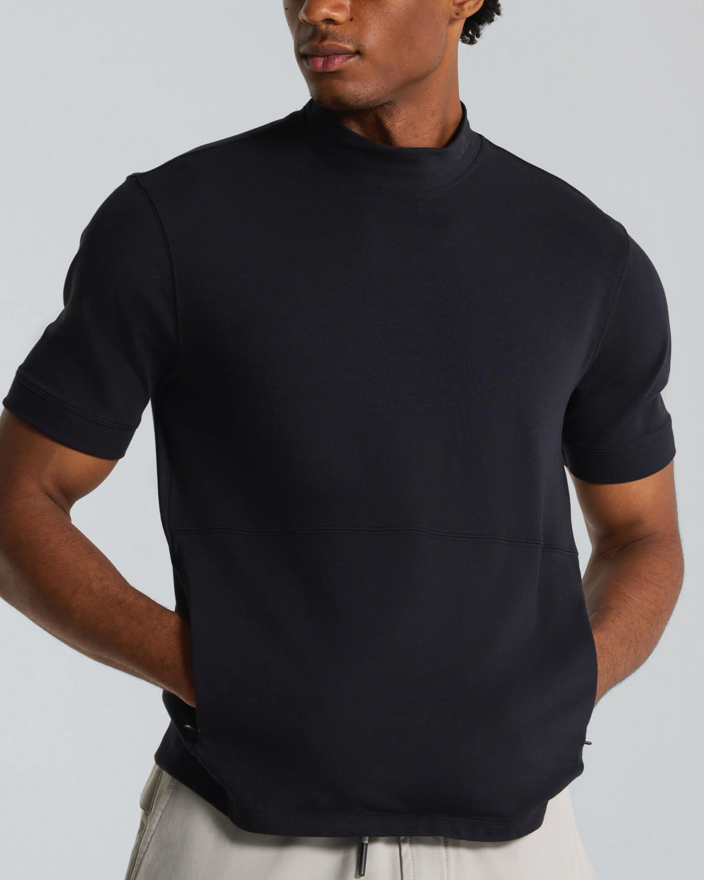 Micro Mock Neck SS Crew