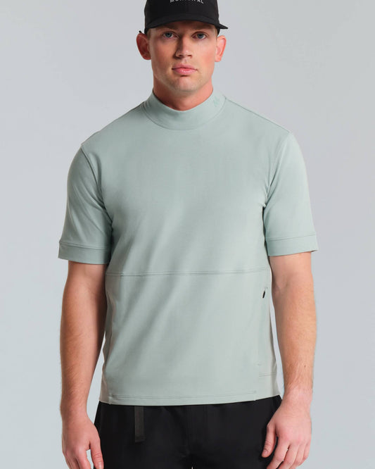 Micro Mock Neck SS Crew
