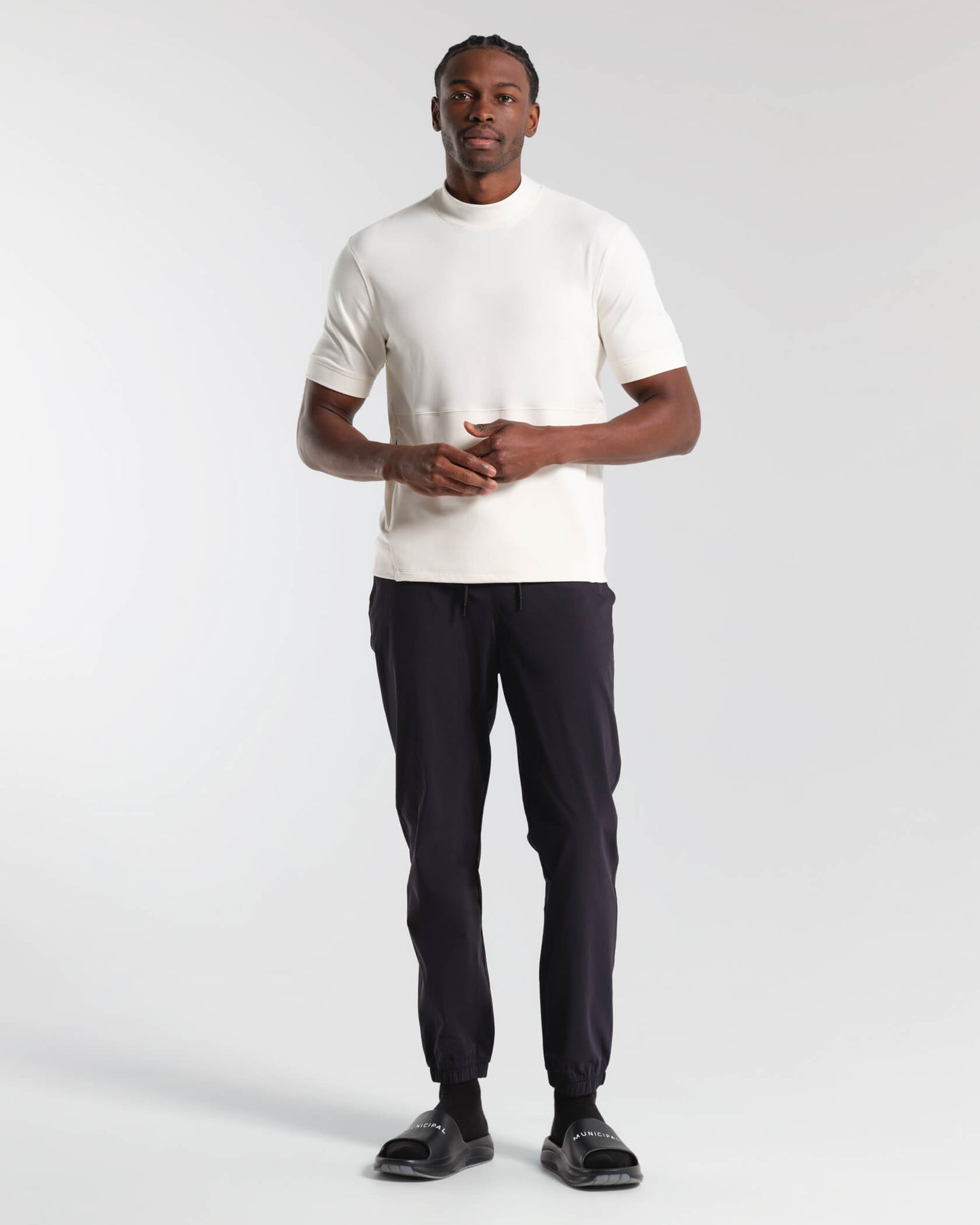 Micro Mock Neck SS Crew